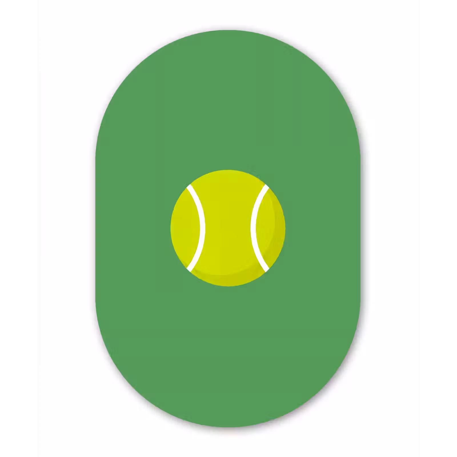 aluminium oval wall art - Ball - Yellow - Sports - Green - Illustration — 1