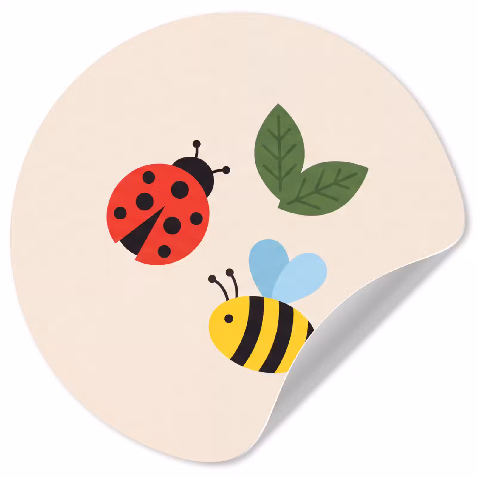 Wallpaper Circle - Insect - Leaf - Nature - Playful - Illustration — 1