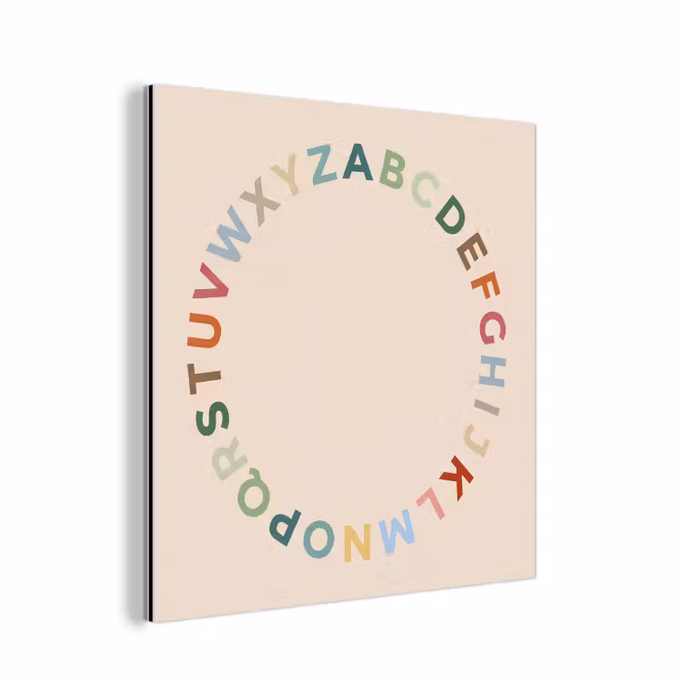 aluminium wall art - Alphabet - Circle - Educational - Playful - Colorful — 1
