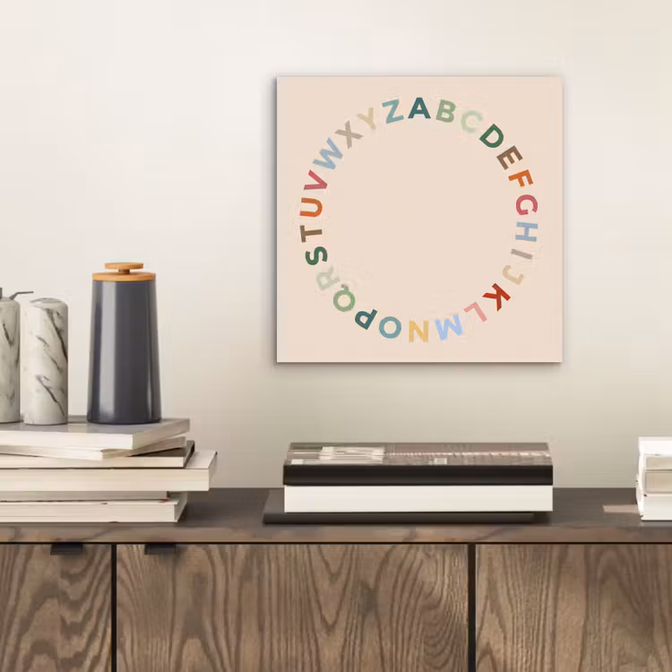 aluminium wall art - Alphabet - Circle - Educational - Playful - Colorful — 2