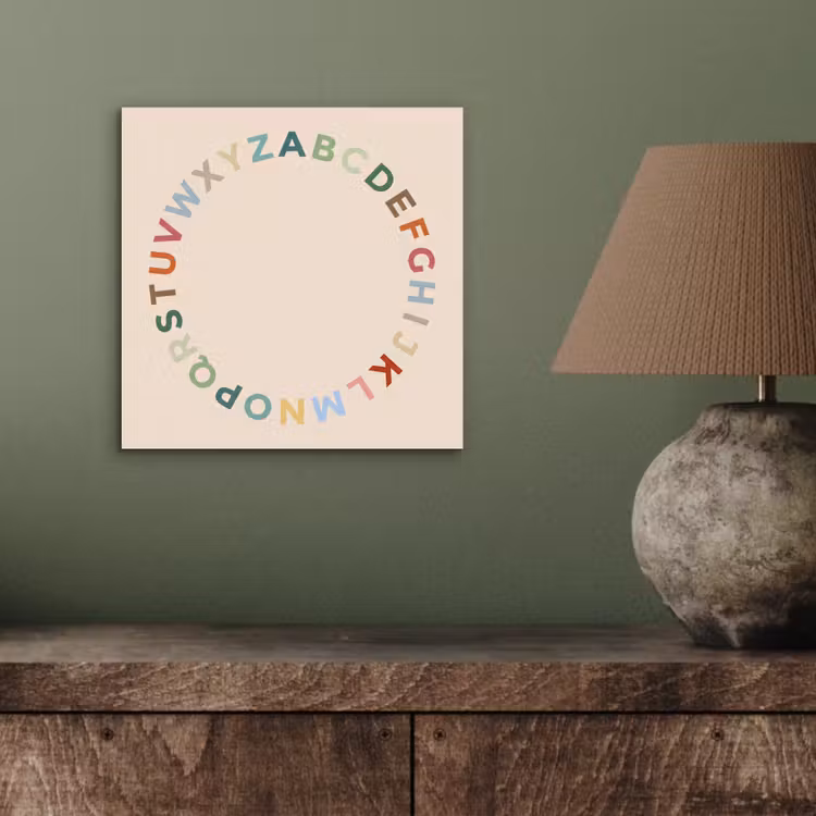 aluminium wall art - Alphabet - Circle - Educational - Playful - Colorful — 3