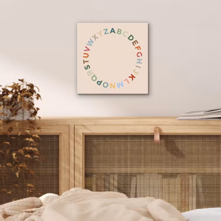 aluminium wall art - Alphabet - Circle - Educational - Playful - Colorful — 4