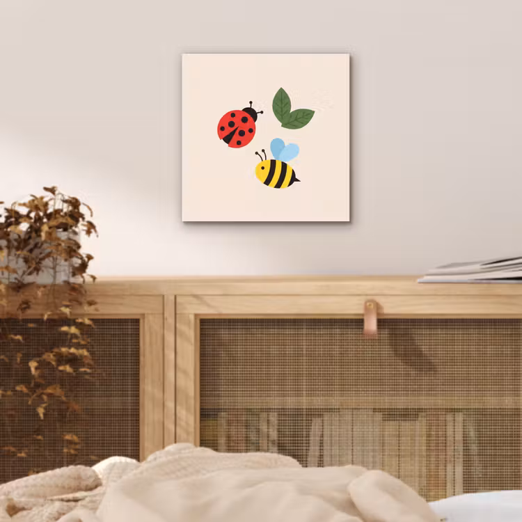 aluminium wall art - Insect - Leaf - Nature - Playful - Illustration — 4