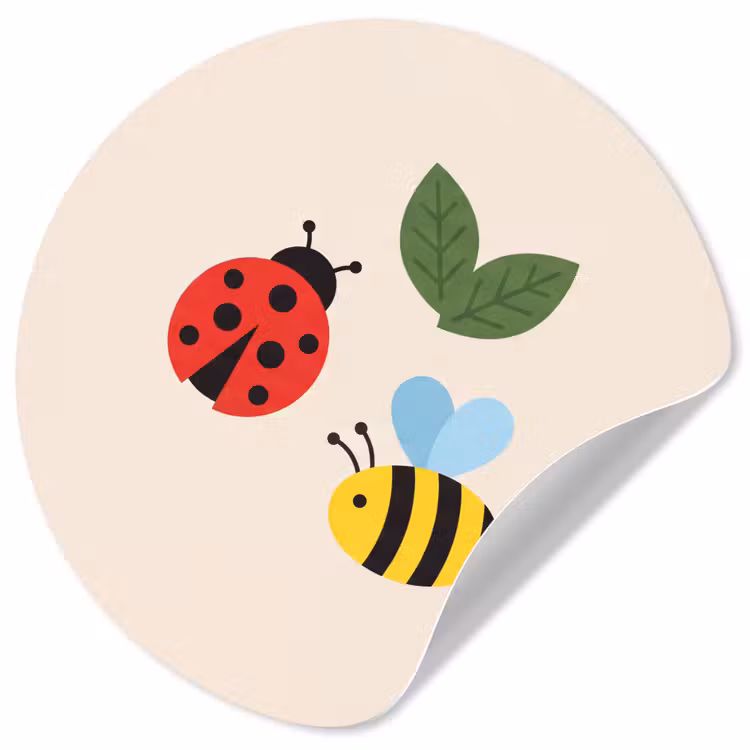 Wallpaper Circle - Insect - Leaf - Nature - Playful - Illustration — 1