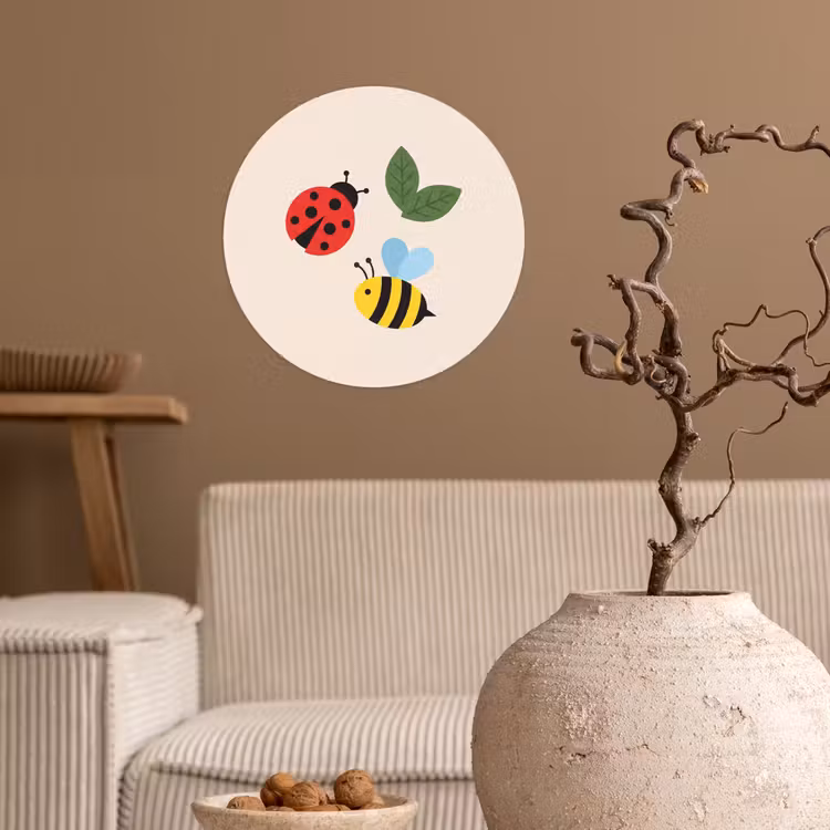 Wallpaper Circle - Insect - Leaf - Nature - Playful - Illustration — 2