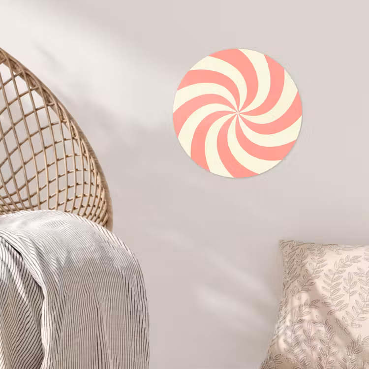 Wallpaper Circle - Spiral - Pattern - Abstract - Pink - Beige — 5