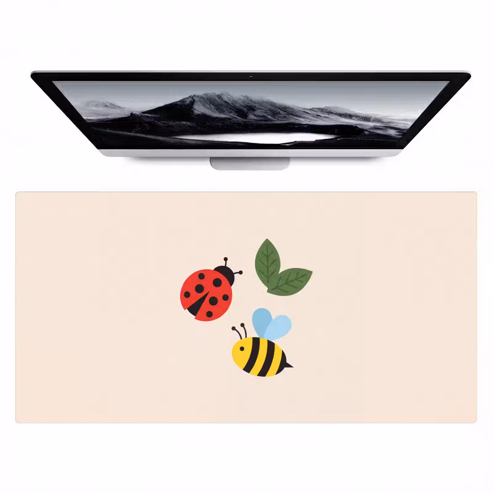 Desk Mat - Insect - Leaf - Nature - Playful - Illustration — 1