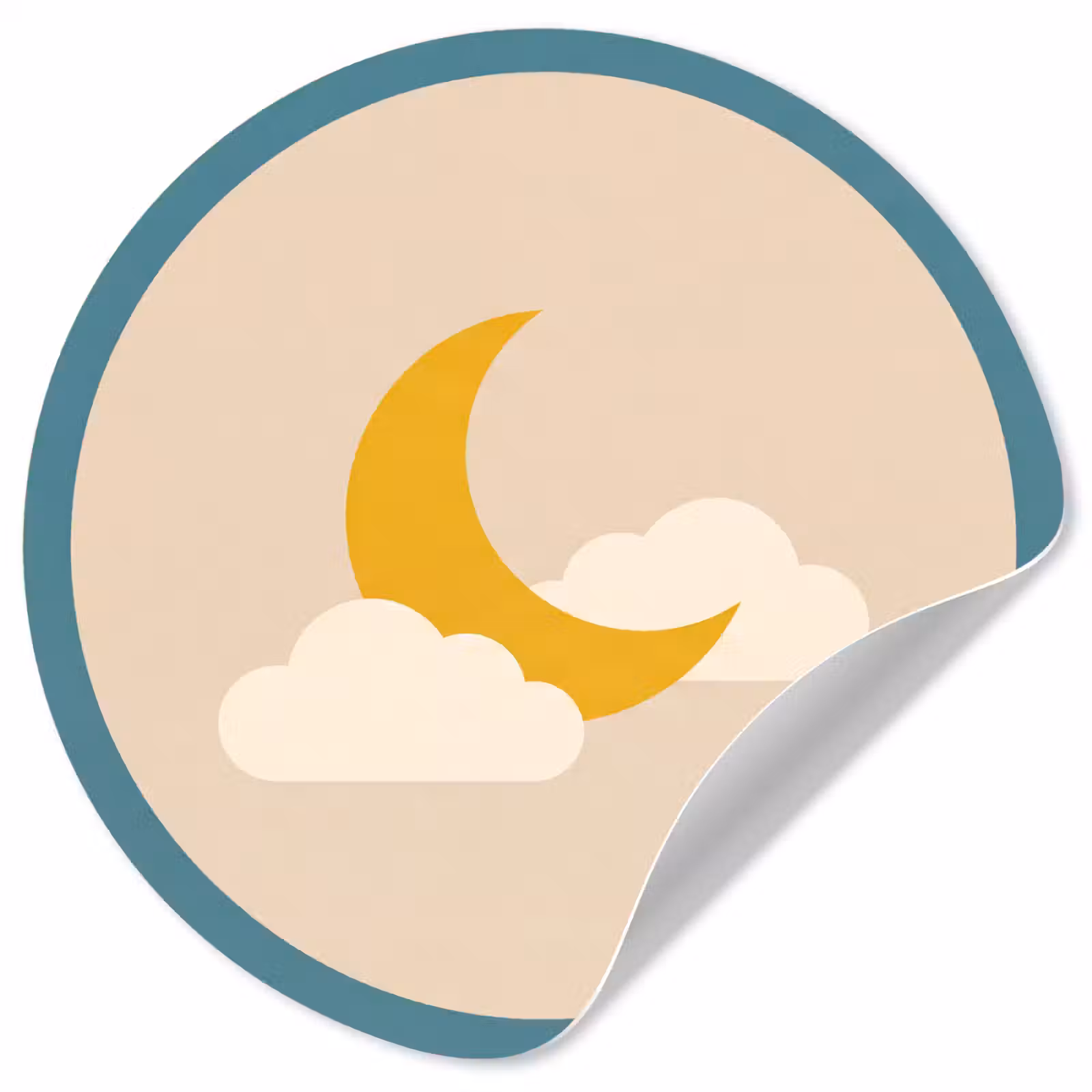 Wallpaper Circle - Moon - Clouds - Nature - Abstract - Yellow — 1