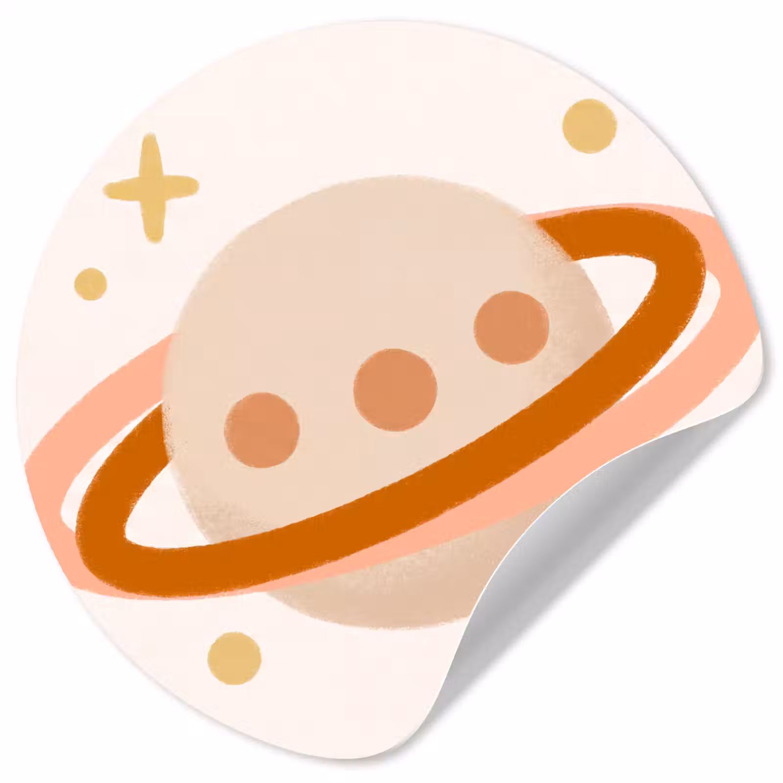 Wallpaper Circle - Planet - Rings - Space - Illustration - Beige — 1