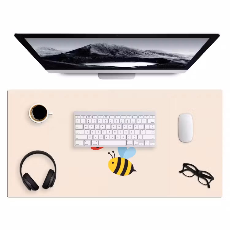 Desk Mat - Insect - Leaf - Nature - Playful - Illustration — 4