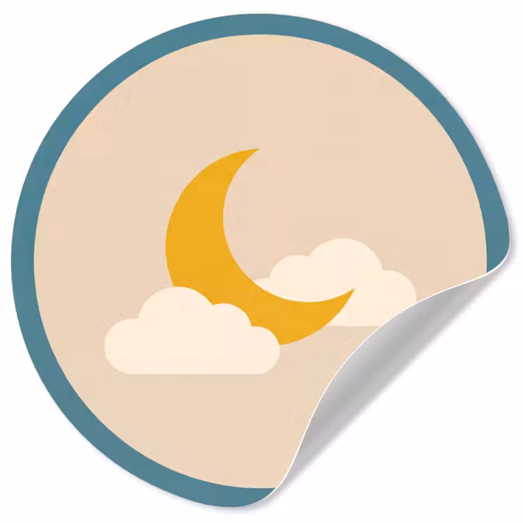 Wallpaper Circle - Moon - Clouds - Nature - Abstract - Yellow — 1