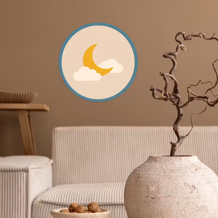 Wallpaper Circle - Moon - Clouds - Nature - Abstract - Yellow — 2