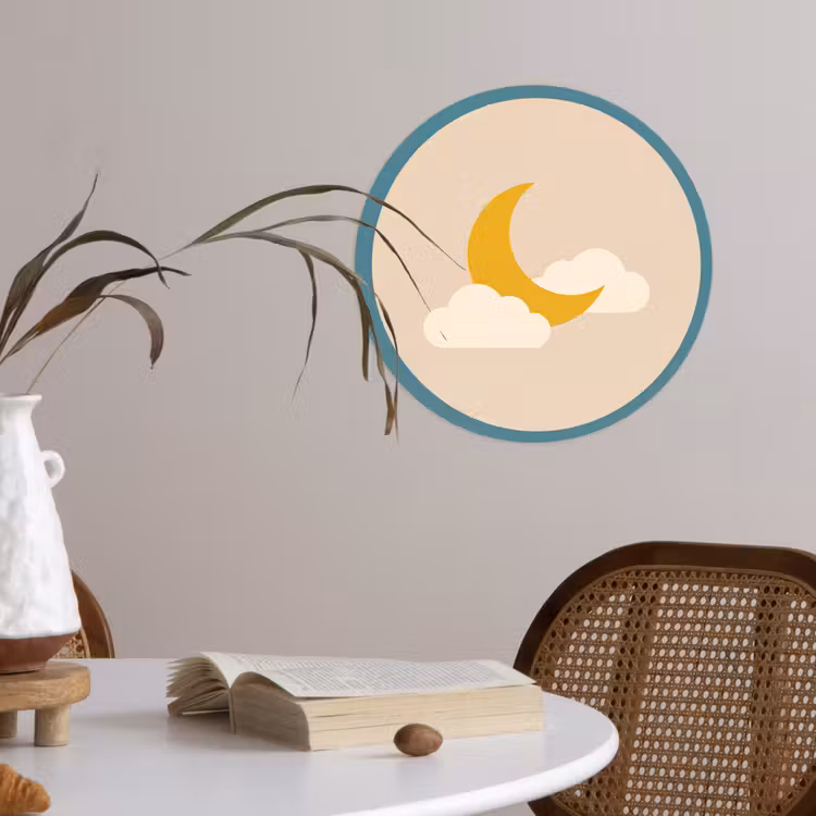 Wallpaper Circle - Moon - Clouds - Nature - Abstract - Yellow — 4