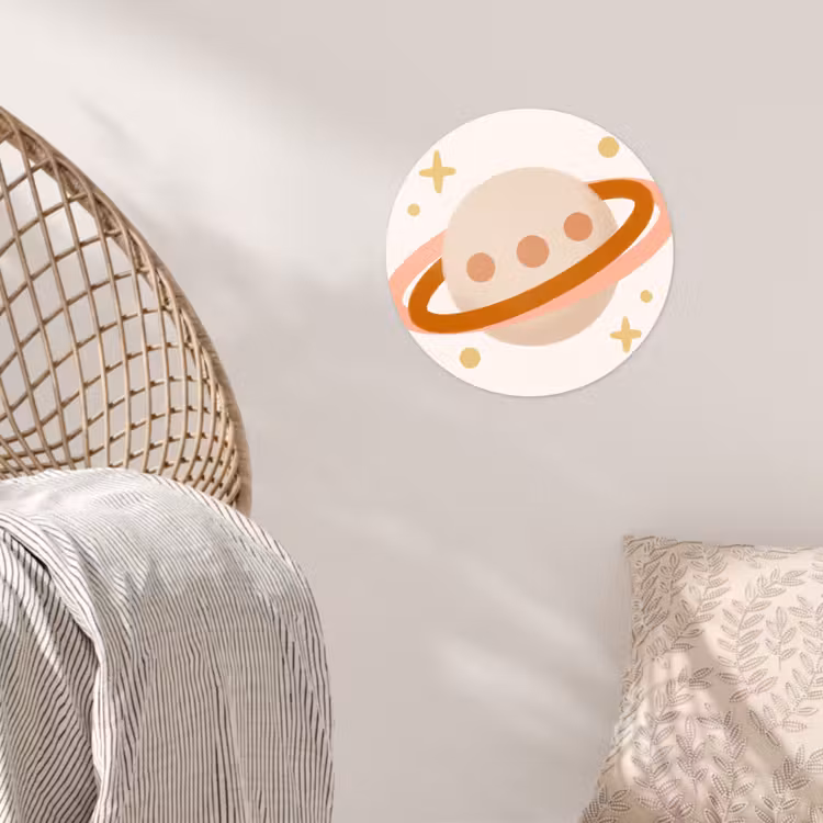 Wallpaper Circle - Planet - Rings - Space - Illustration - Beige — 5
