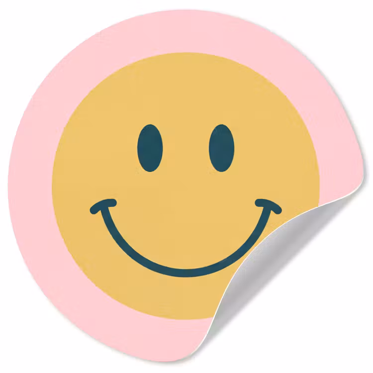 Wallpaper Circle - Smiley - Yellow - Pink - Symbol - Minimalist — 1