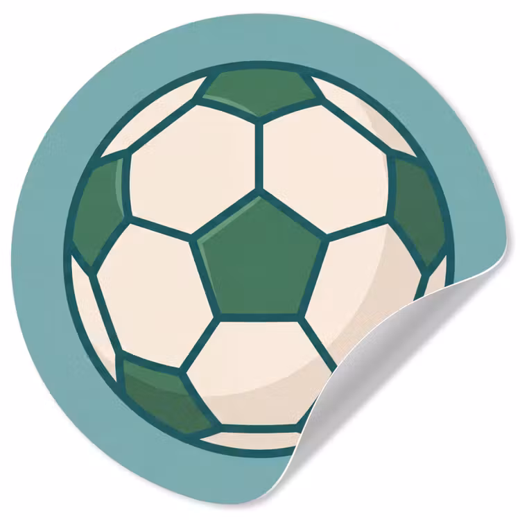 Wallpaper Circle - Soccer - Geometric - Sports - Illustration - Blue-green — 1