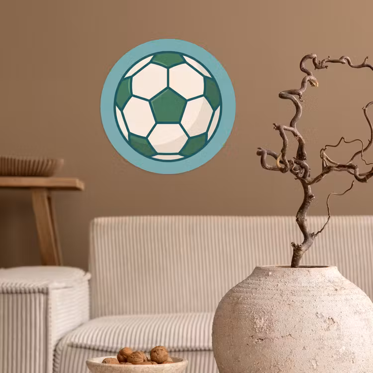 Wallpaper Circle - Soccer - Geometric - Sports - Illustration - Blue-green — 2