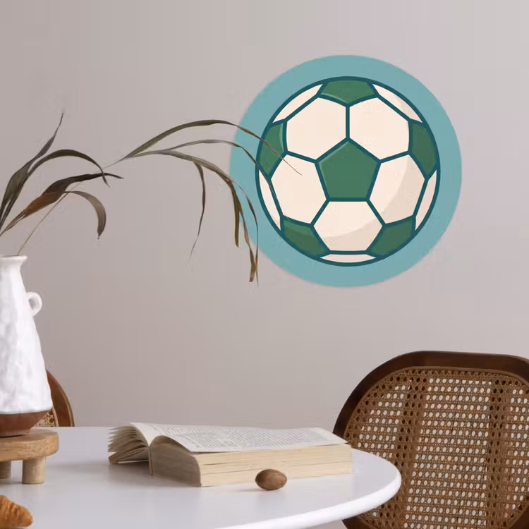 Wallpaper Circle - Soccer - Geometric - Sports - Illustration - Blue-green — 4