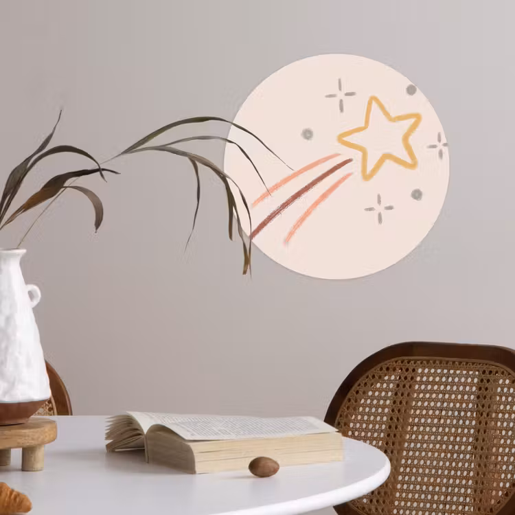 Wallpaper Circle - Star - Falling - Illustration - Pastel — 4