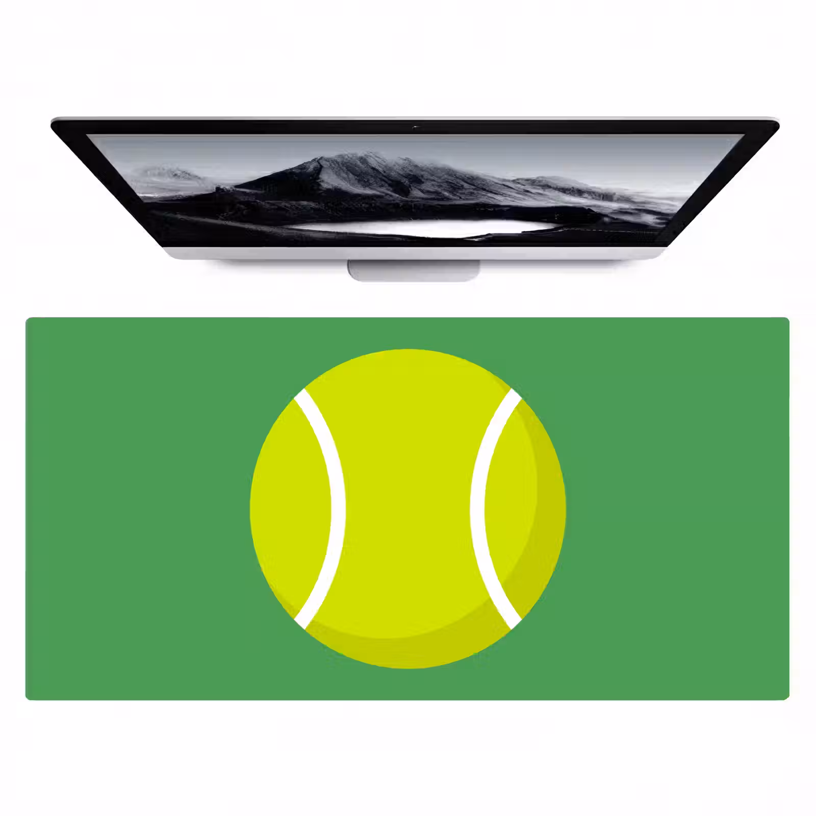 Desk Mat - Ball - Yellow - Sports - Green - Illustration — 1