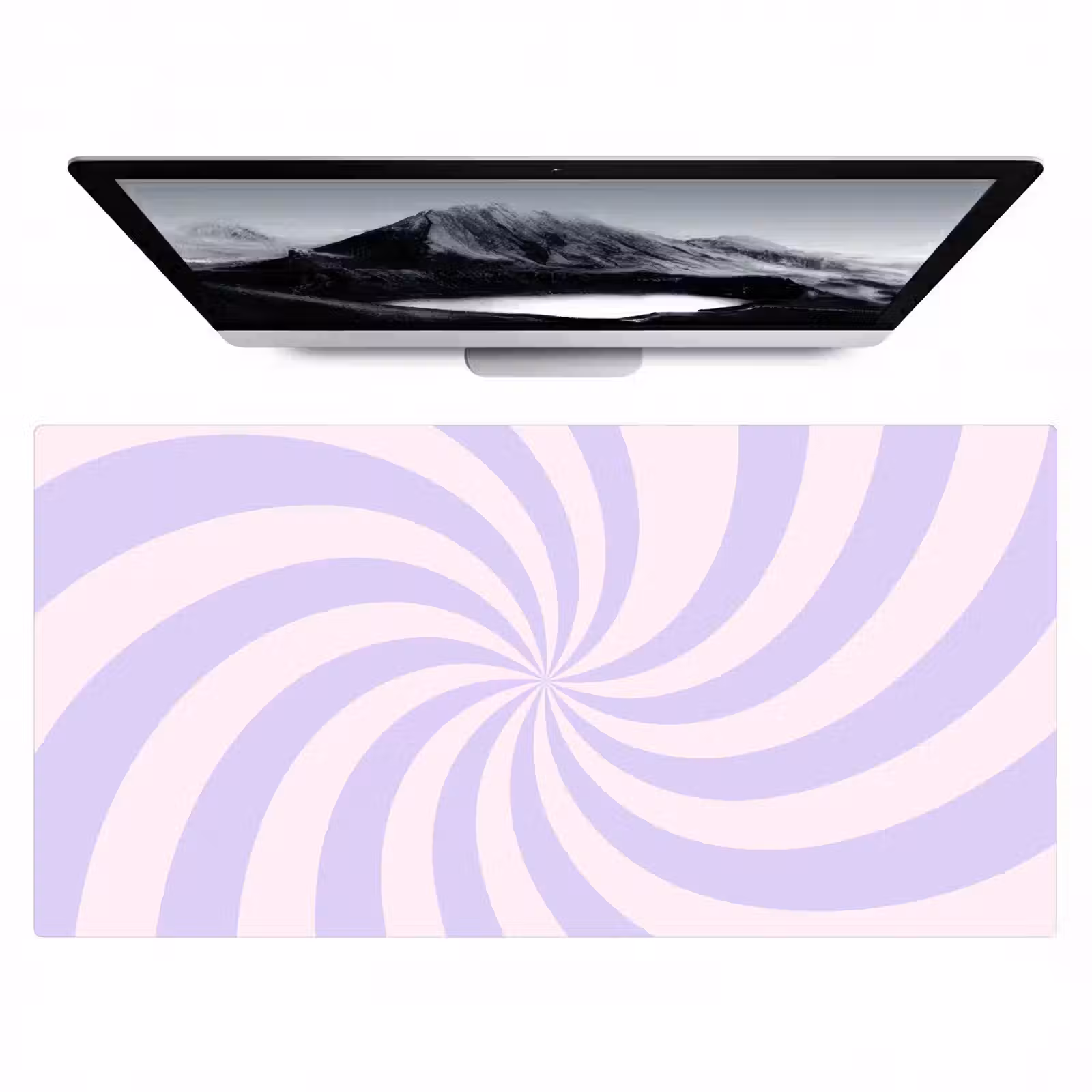 Desk Mat - Pattern - Spiral - Abstract - Modern - Purple-Pink — 1