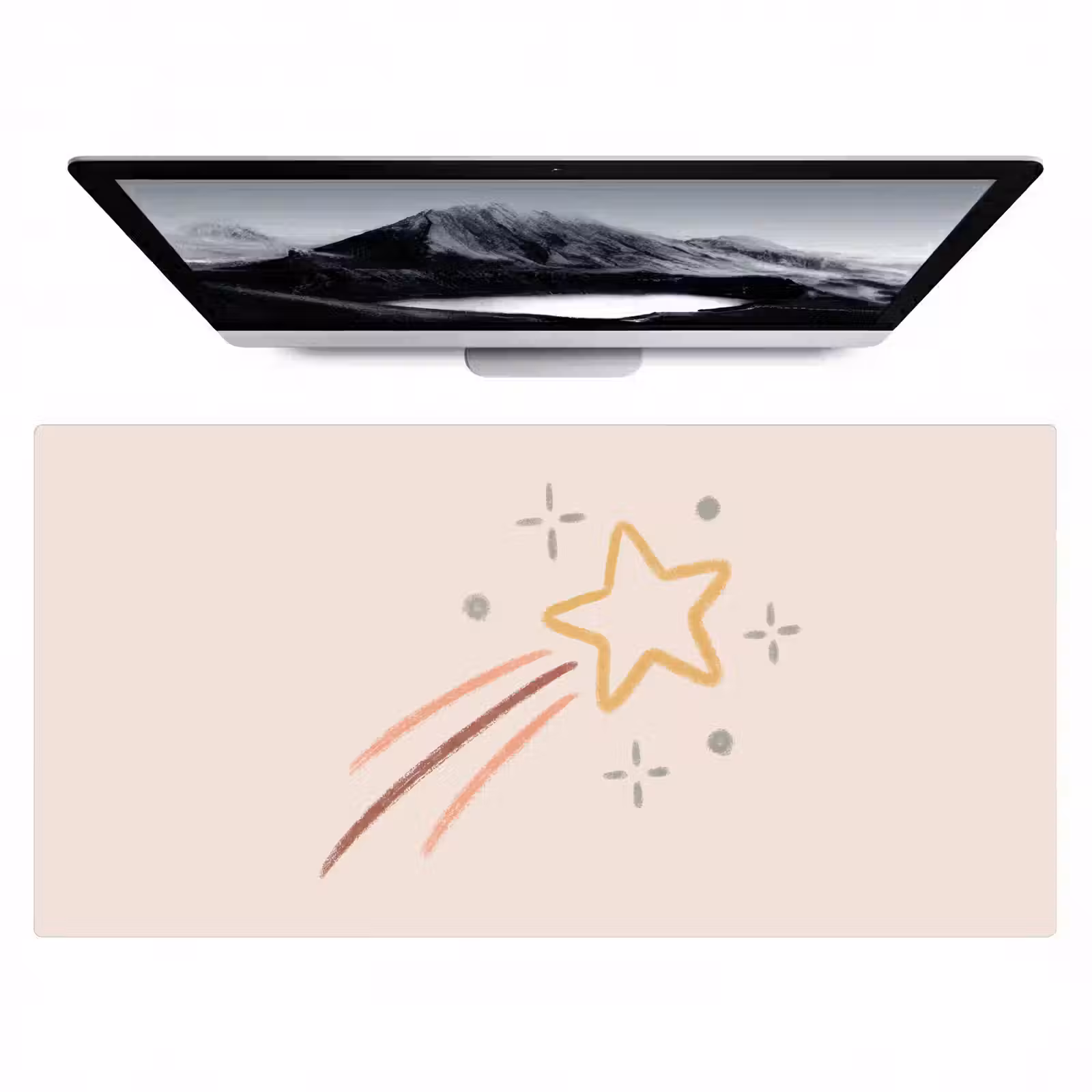 Desk Mat - Star - Falling - Illustration - Pastel — 1