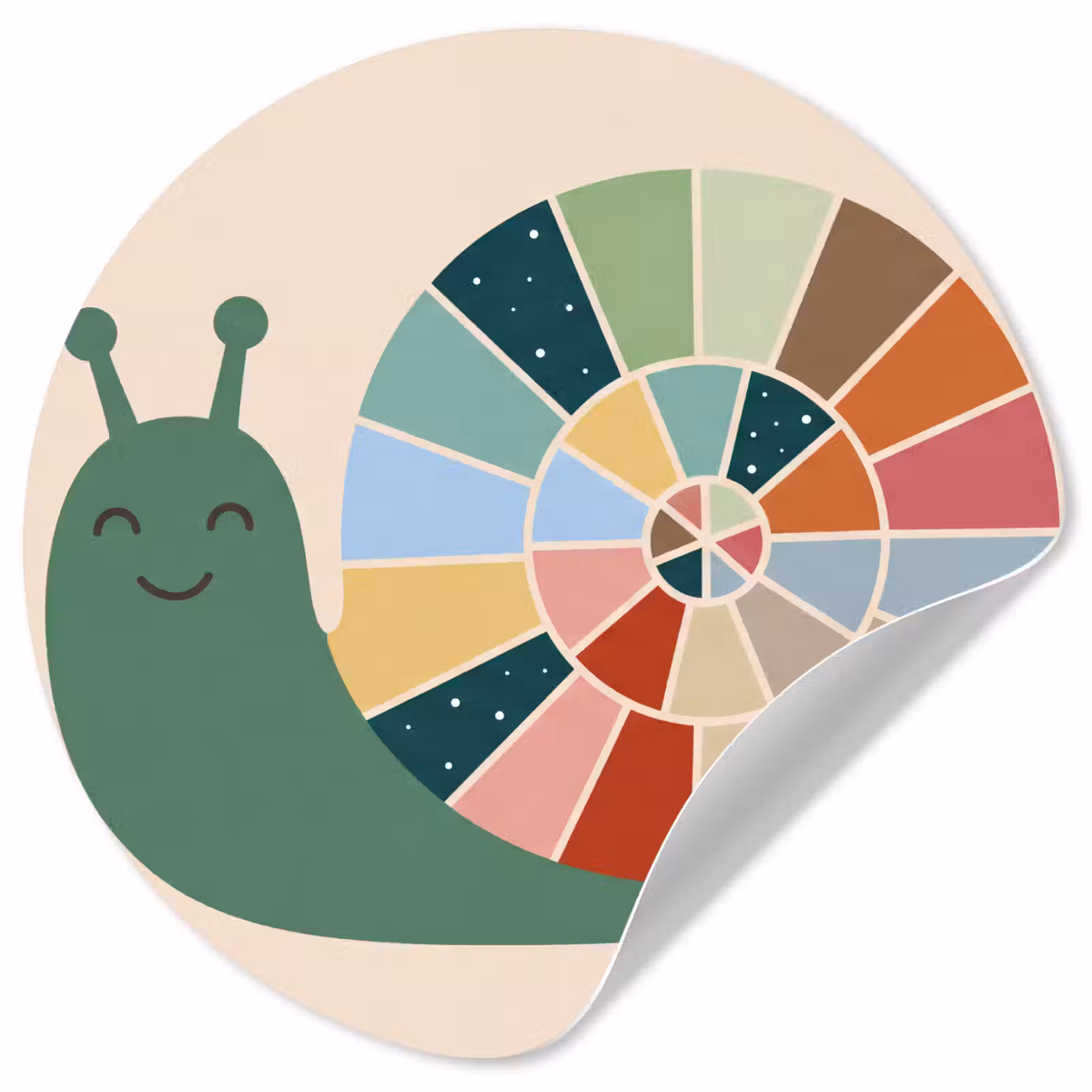 Wallpaper Circle - Animals - Snail - Colorful - Illustration — 1