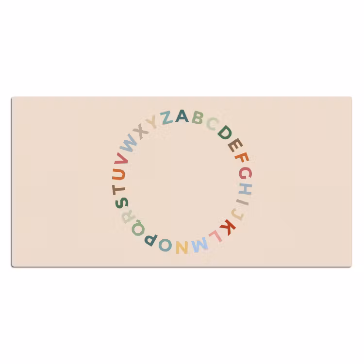 Desk Mat - Alphabet - Circle - Educational - Playful - Colorful — 2