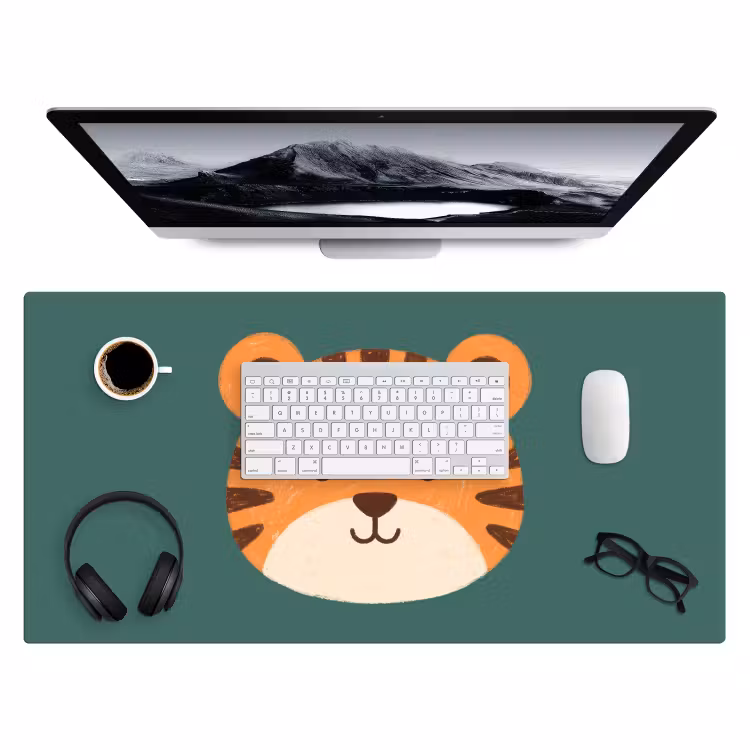 Desk Mat - Animals - Head - Orange - Illustration - Modern — 4