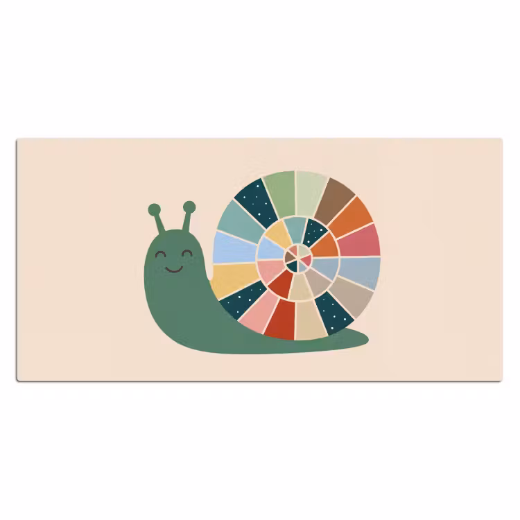 Desk Mat - Animals - Snail - Colorful - Illustration — 2
