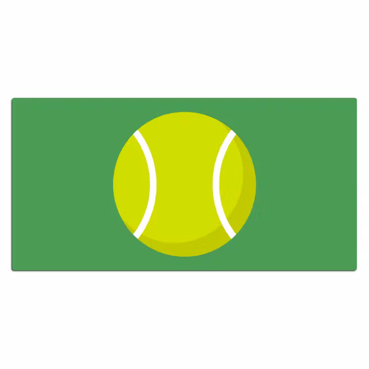 Desk Mat - Ball - Yellow - Sports - Green - Illustration — 2