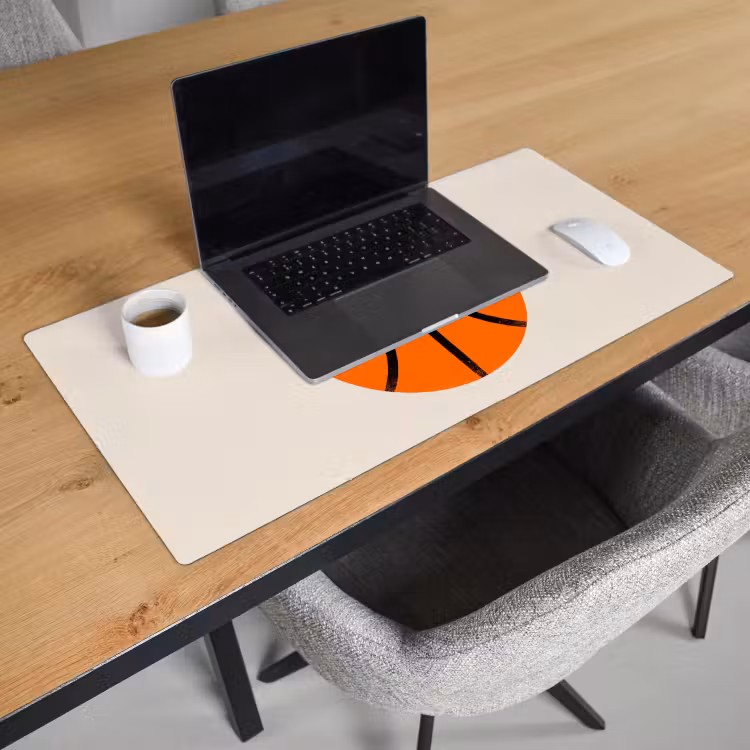 Desk Mat - Basketball - Ball - Sports - Illustration - Orange — 3