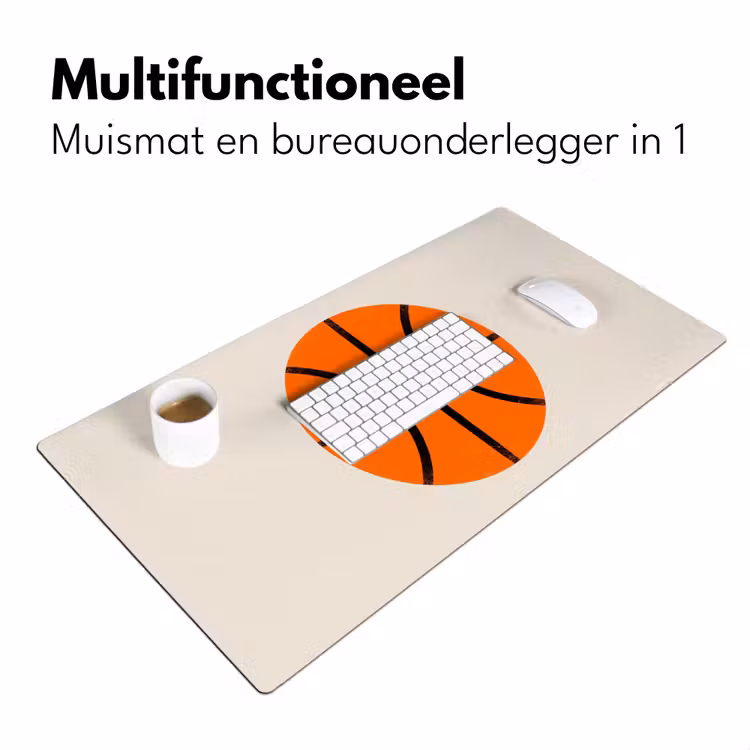 Desk Mat - Basketball - Ball - Sports - Illustration - Orange — 7