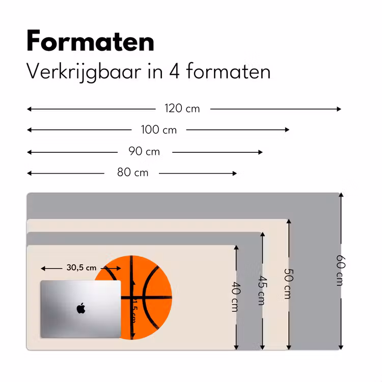 Desk Mat - Basketball - Ball - Sports - Illustration - Orange — 8