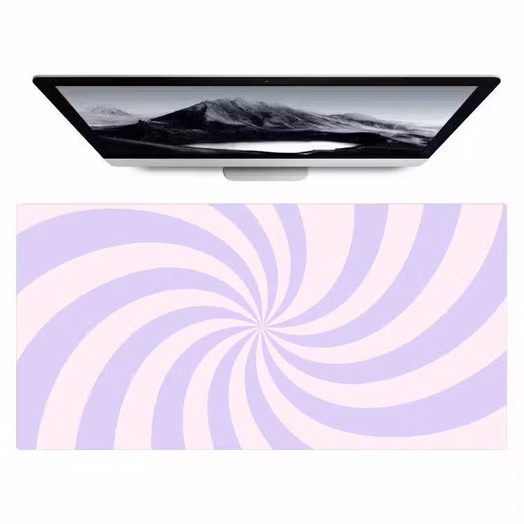 Desk Mat - Pattern - Spiral - Abstract - Modern - Purple-Pink — 1