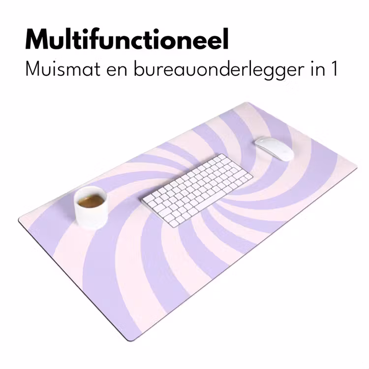 Desk Mat - Pattern - Spiral - Abstract - Modern - Purple-Pink — 7
