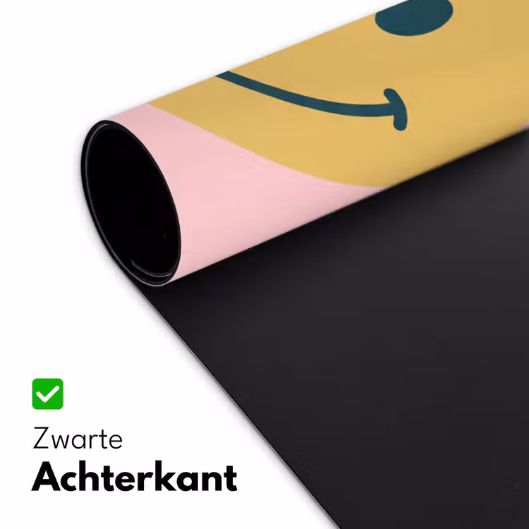 Desk Mat - Smiley - Yellow - Pink - Symbol - Minimalist — 5
