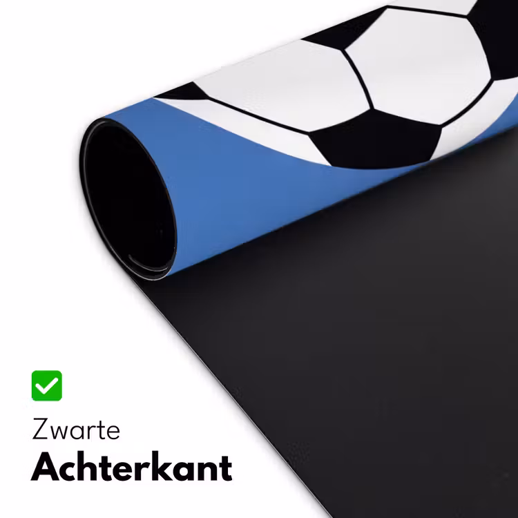 Desk Mat - Soccer - Black and White - Sports - Illustration - Blue — 5