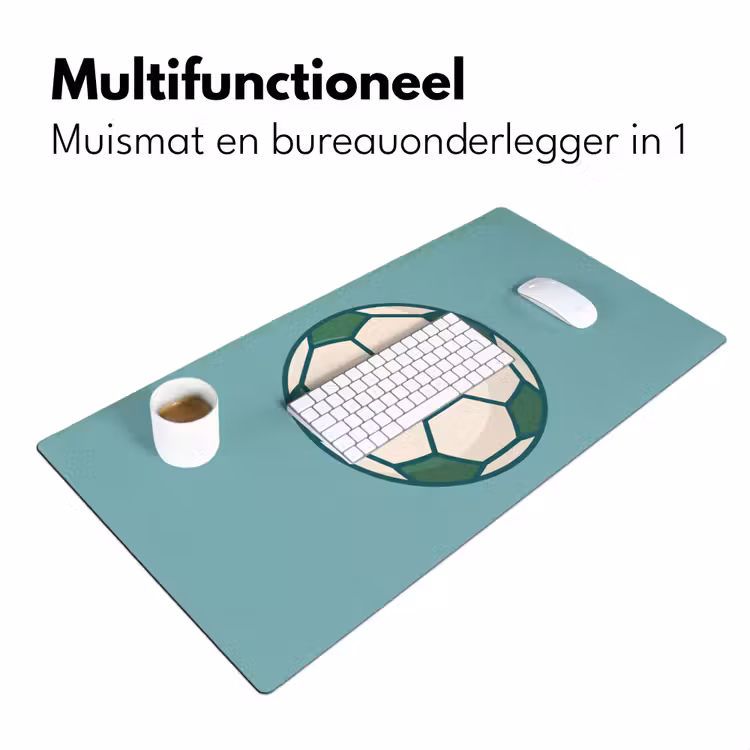 Desk Mat - Soccer - Geometric - Sports - Illustration - Blue-green — 7