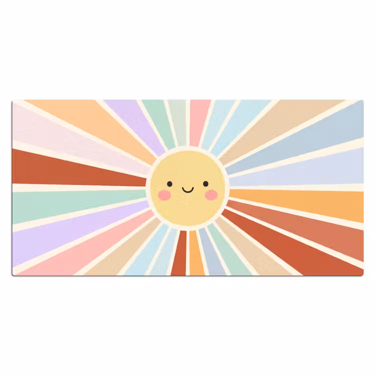 Desk Mat - Sun - Rays - Cheerful - Colorful - Abstract — 2