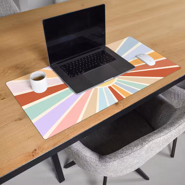 Desk Mat - Sun - Rays - Cheerful - Colorful - Abstract — 3
