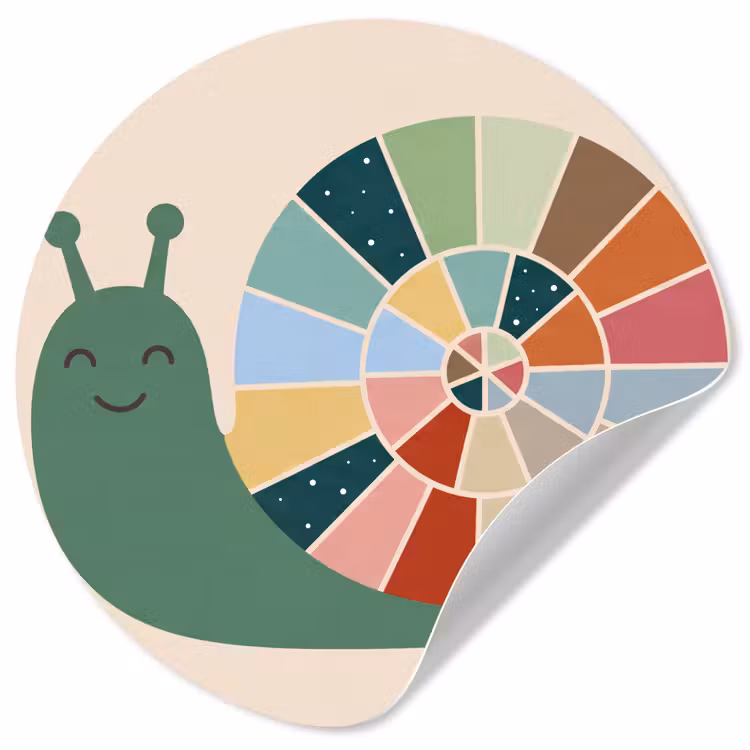 Wallpaper Circle - Animals - Snail - Colorful - Illustration — 1