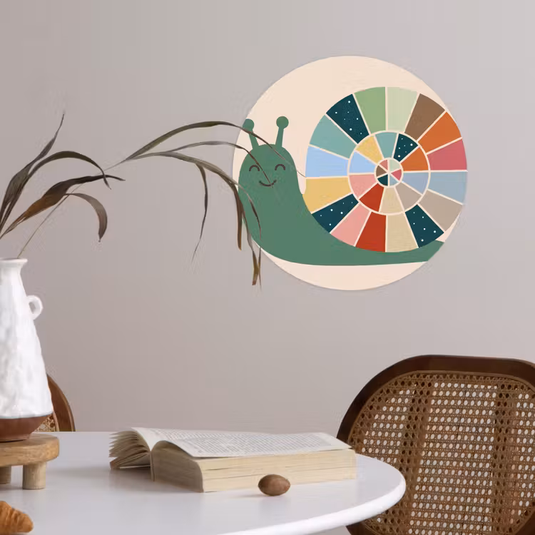 Wallpaper Circle - Animals - Snail - Colorful - Illustration — 4
