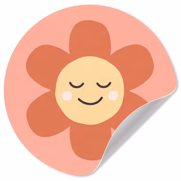 Wallpaper Circle - Flowers - Cartoon - Child - Pink — 1