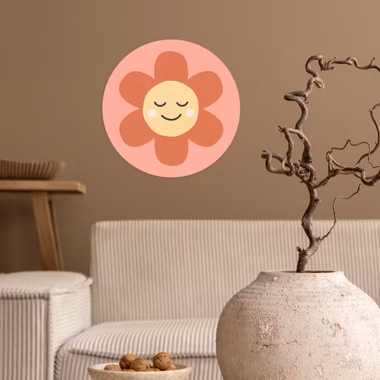 Wallpaper Circle - Flowers - Cartoon - Child - Pink — 2