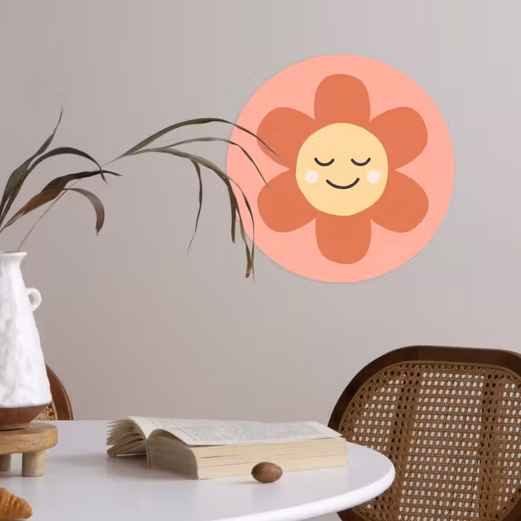 Wallpaper Circle - Flowers - Cartoon - Child - Pink — 4