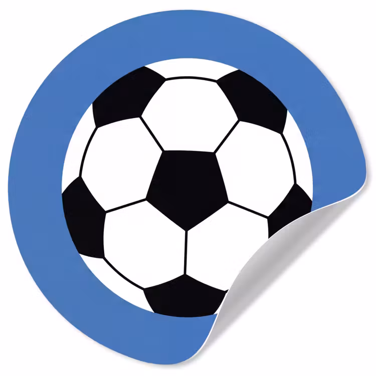 Wallpaper Circle - Soccer - Black and White - Sports - Illustration - Blue — 1