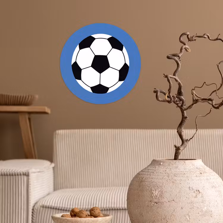Wallpaper Circle - Soccer - Black and White - Sports - Illustration - Blue — 2