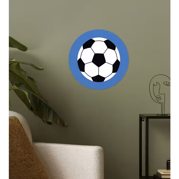 Wallpaper Circle - Soccer - Black and White - Sports - Illustration - Blue — 3