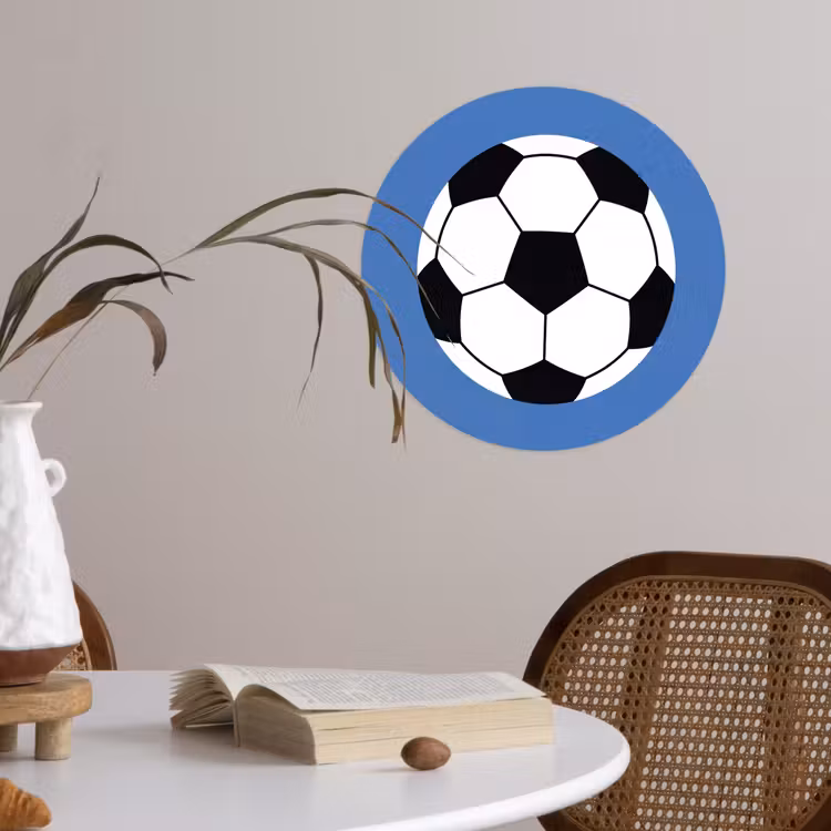 Wallpaper Circle - Soccer - Black and White - Sports - Illustration - Blue — 4
